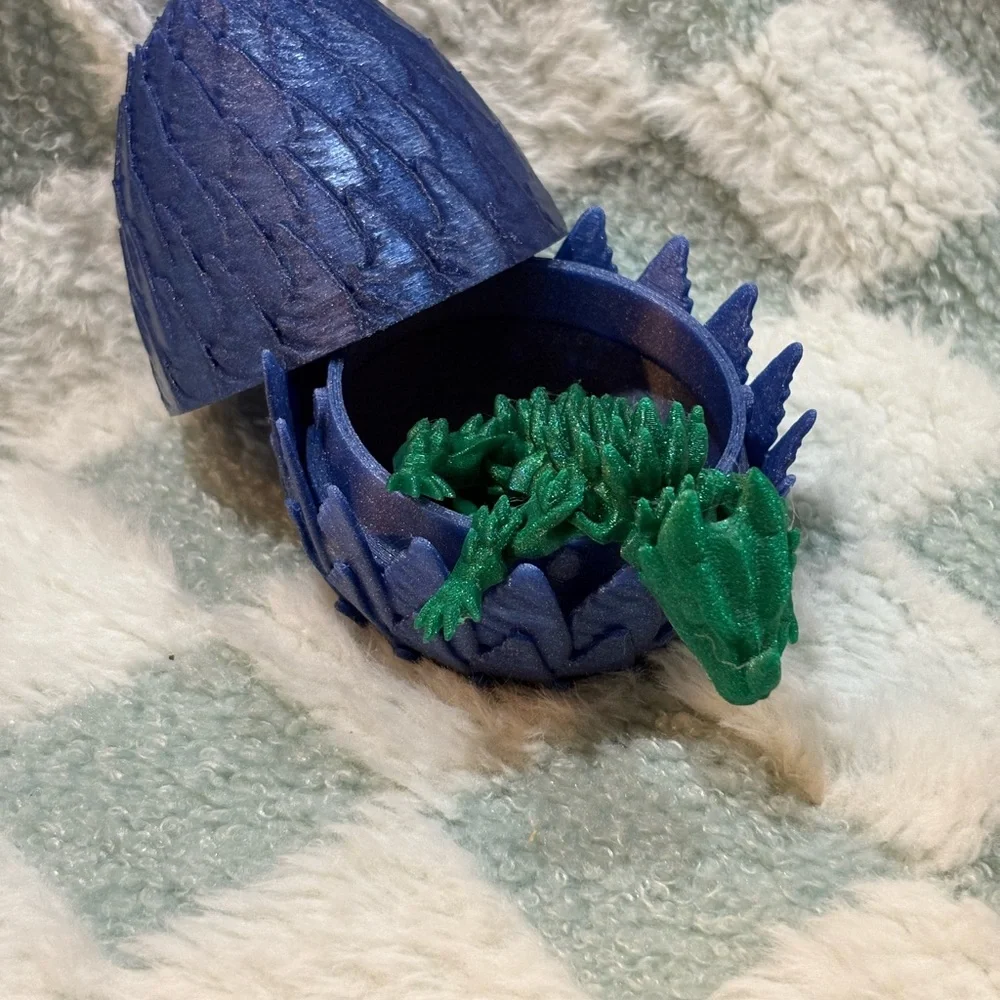 Blue and Green Reptile Egg Toy